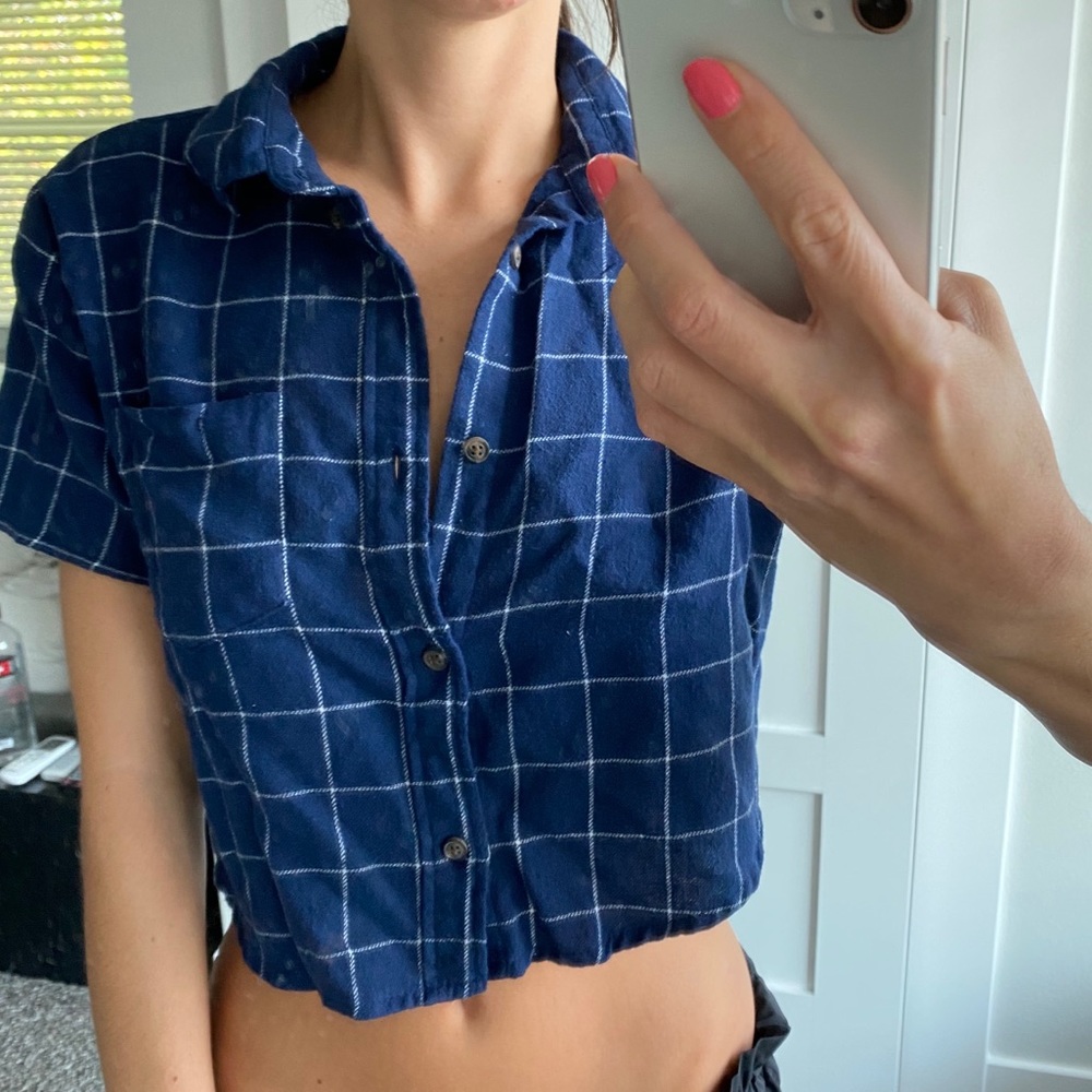 Brandy Melville Flannel Crop Top